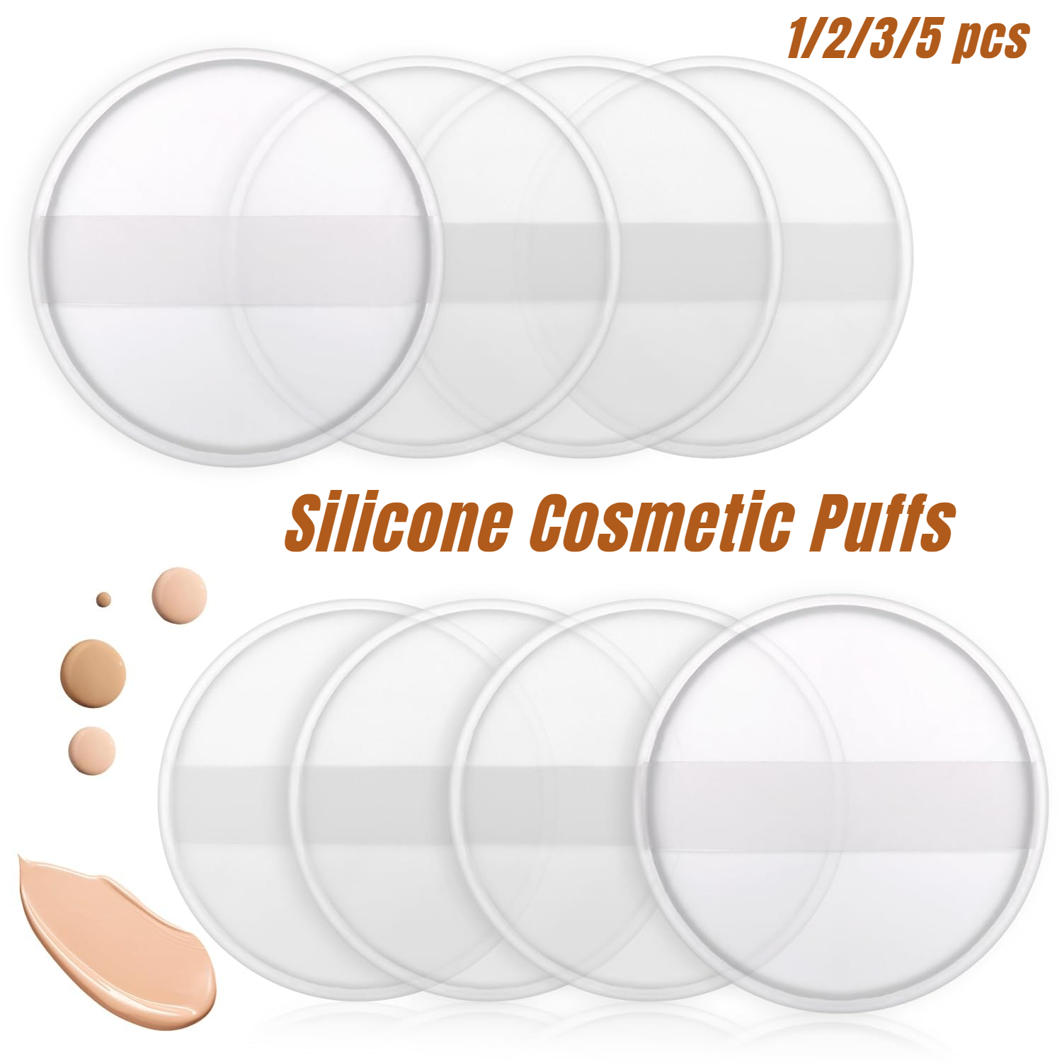 Beauty Makeup Blender - 1-5Pcs 실리콘 화장품 퍼프 소프트 메이크업