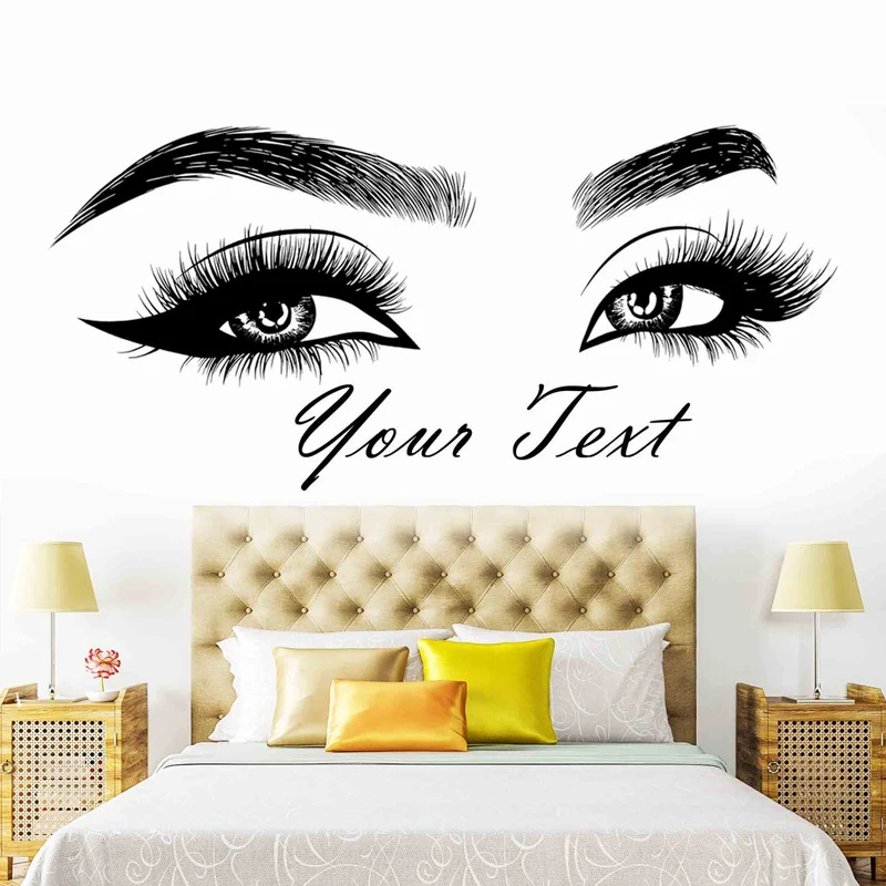 Makeup Is Beauty Quotes - 속눈썹 눈썹 비닐 스티커 미용실 벽