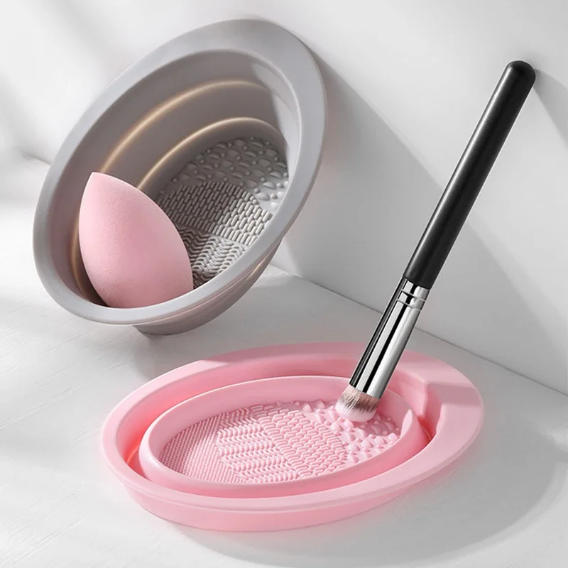 Beauty Makeup Tools Use - 접이식 실리콘 메이크업 브러쉬 클리너 볼