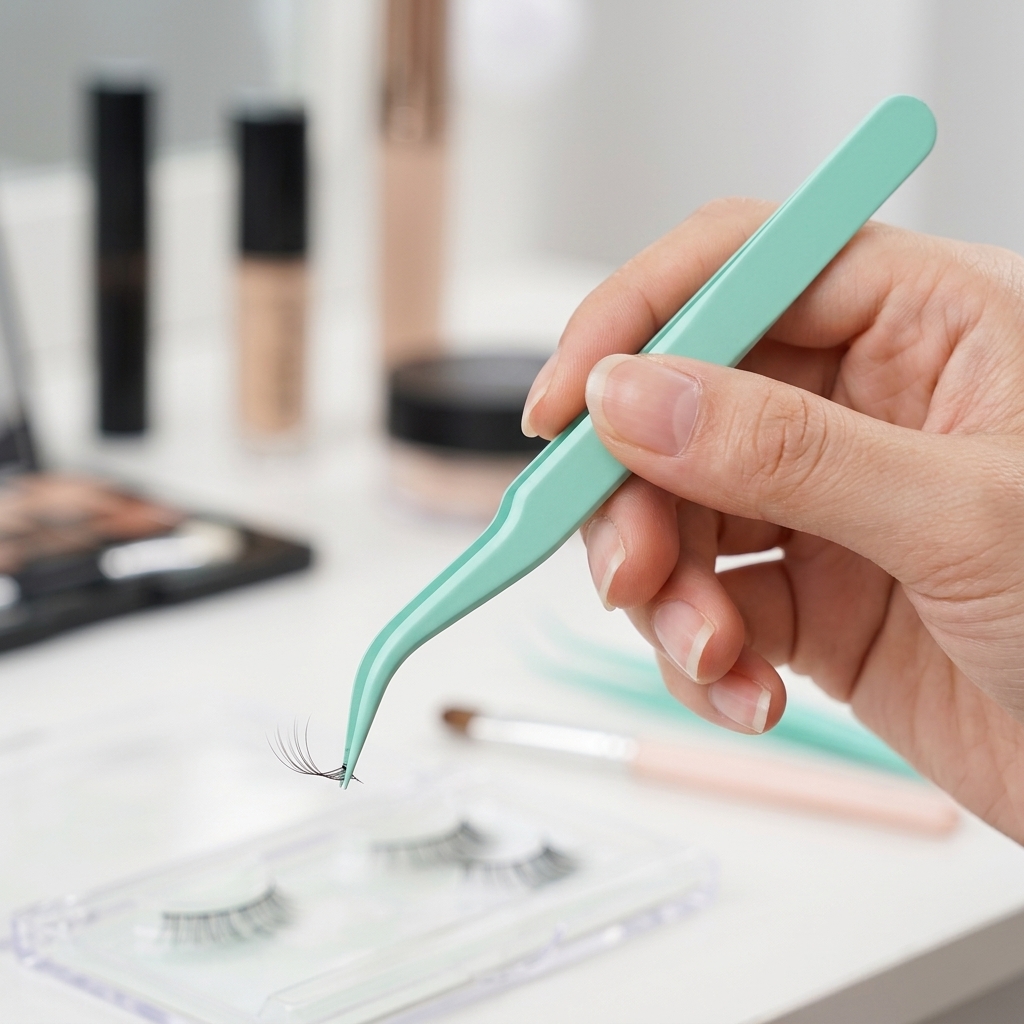 Beauty Makeup Tools Use - 1개 정밀 속눈썹 핀셋 전문가용 안티