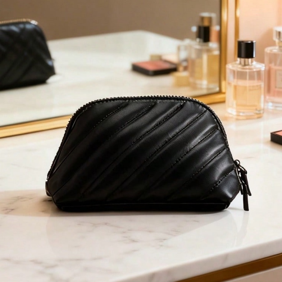 YSL 한정판 블랙 더블 지퍼 화장품 가방 미니 휴대용 - Ysl Beauty Makeup 리뷰 및 가격