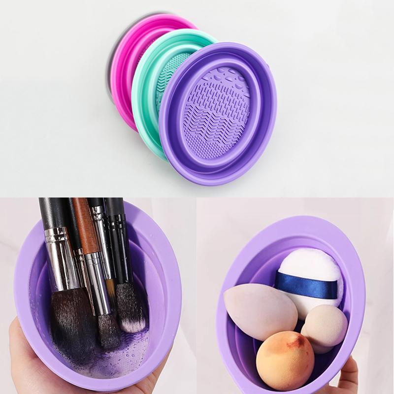부드러운 실리콘 메이크업 브러쉬 클리너 접이식 파우더  - Beauty Makeup Organizer 리뷰 및 가격