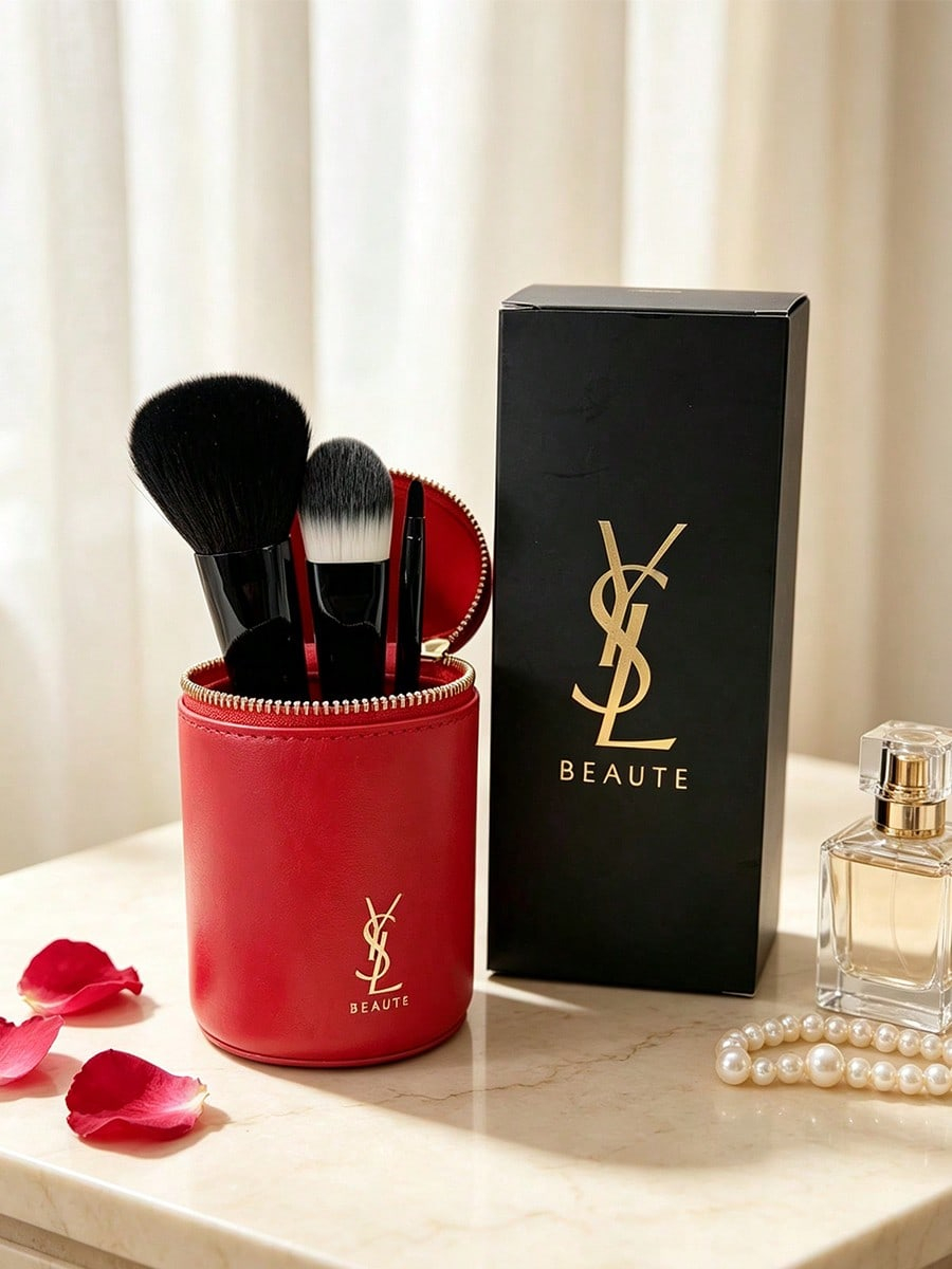 YSL 메이크업 브러쉬 세트, 빨간색 원통형 케이스,  - Ysl Beauty Makeup 리뷰 및 가격