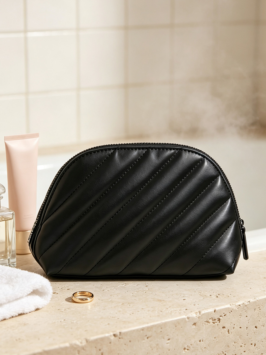 YSL 블랙 헤링본 쉘 메이크업 가방, 탈부착 가능한  - Ysl Beauty Makeup 리뷰 및 가격