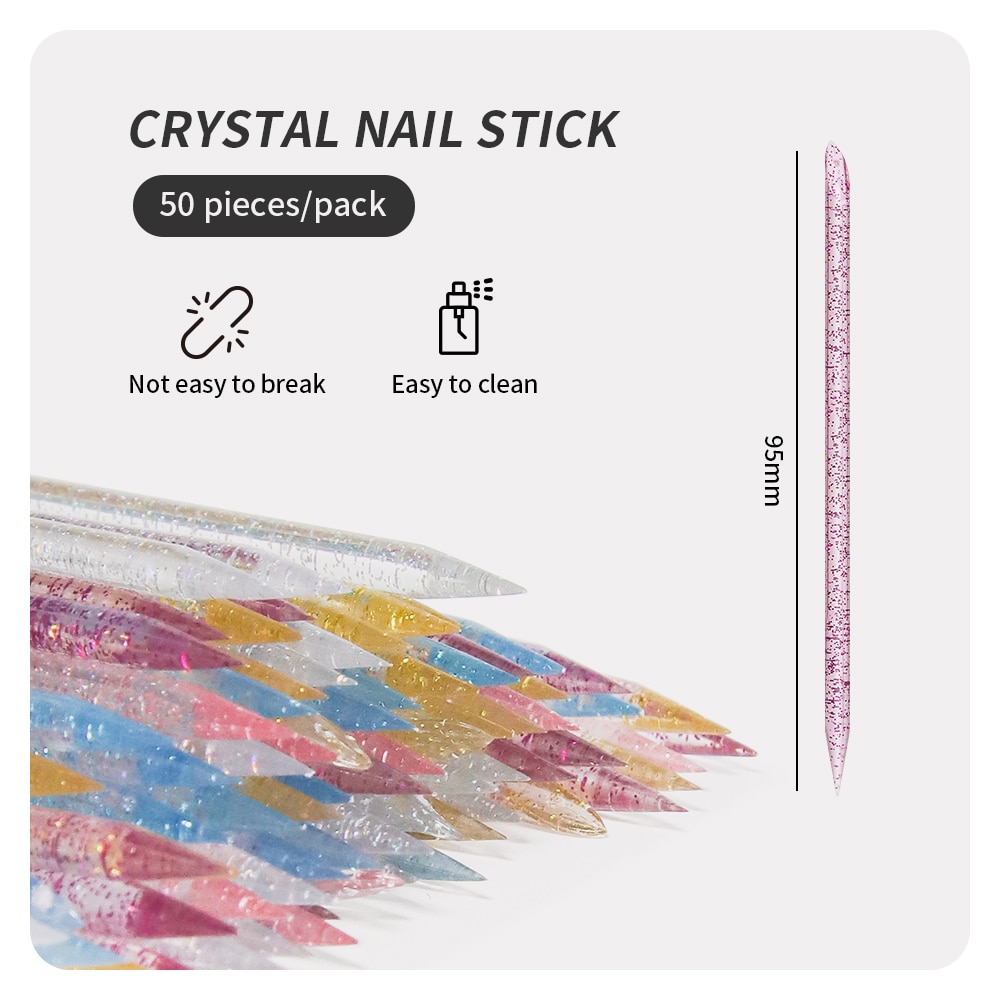 50 Pcs 네일 큐티클 푸셔 크리스탈 더블 엔드 매니 - Contour Palette Stick 리뷰 및 가격