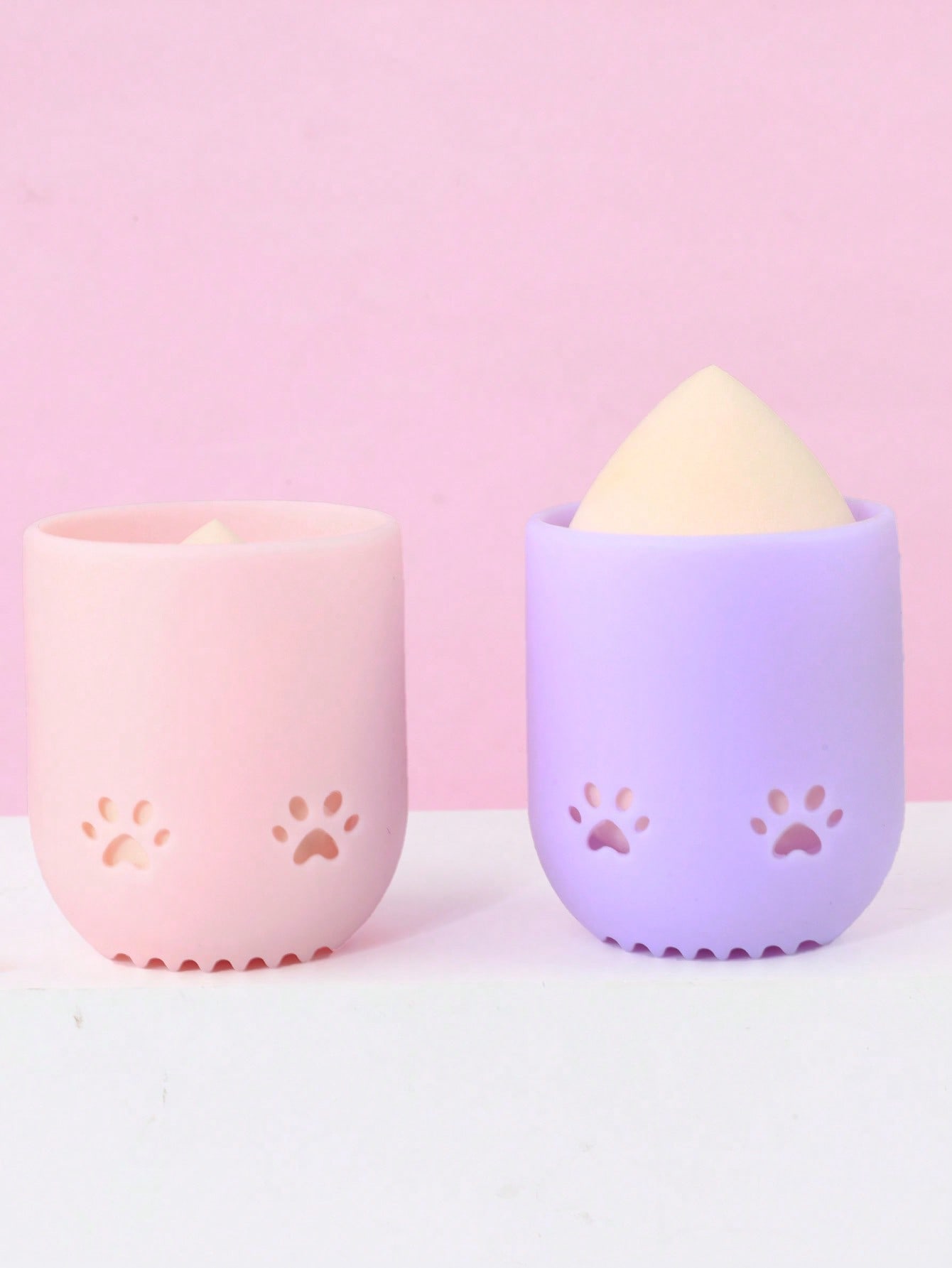 귀여운 고양이 모양의 실리콘 메이크업 스펀지 홀더 통기 - Beauty Makeup Blender 리뷰 및 가격