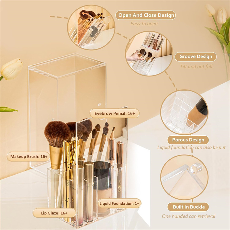 메이크업 브러쉬 홀더 주최자 클리어 데스크 Comest - Beauty Makeup Organizer 리뷰 및 가격